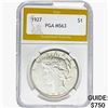1927 Silver Peace Dollar PGA MS63