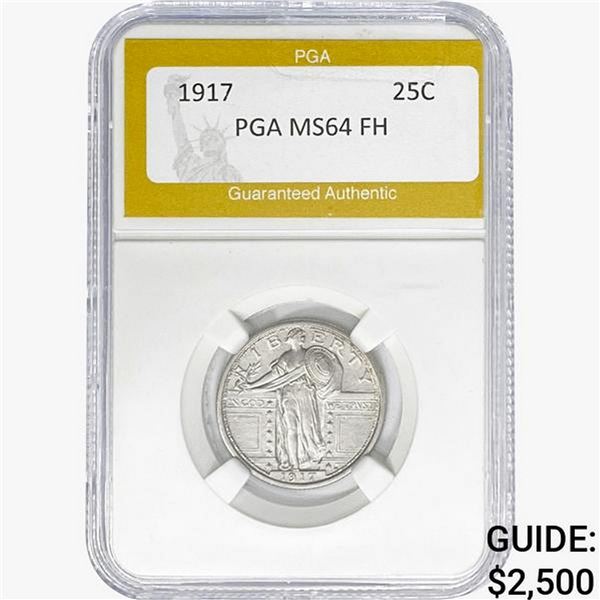 1917 Standing Liberty Quarter PGA MS64 FH