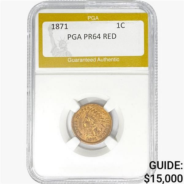 1871 Indian Head Cent PGA PR64 RED