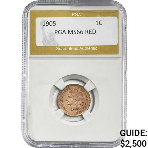 1905 Indian Head Cent PGA MS66 RED