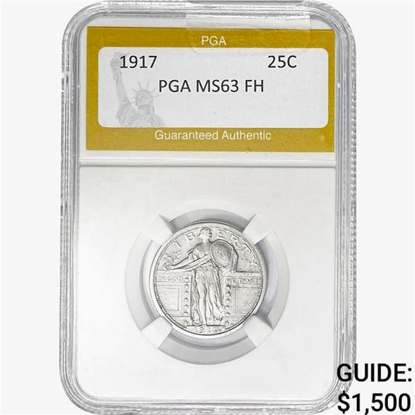 1917 Standing Liberty Quarter PGA MS63 FH