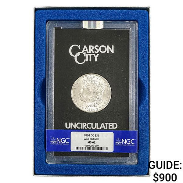 1884-CC Morgan Silver Dollar NGC MS62