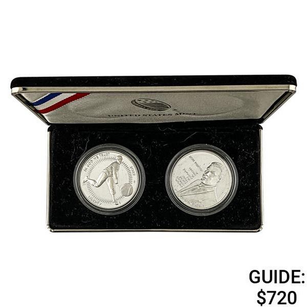 2022 [2] Silver $1 NLB Jackie Robinson coins