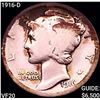 Image 1 : 1916-D Mercury Dime LIGHTLY CIRCULATED