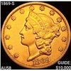 1869-S $20 Gold Double Eagle CHOICE AU