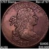 Image 1 : 1797 Stems Rev of '97 Draped Bust Large Cent CLOSE
