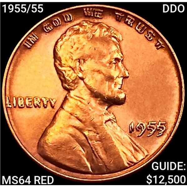 1955/55 DDO Wheat Cent CHOICE BU RD