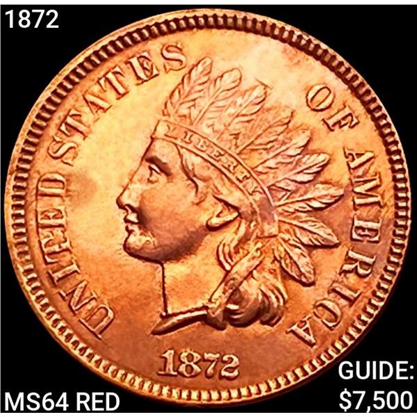 1872 Indian Head Cent CHOICE BU RD