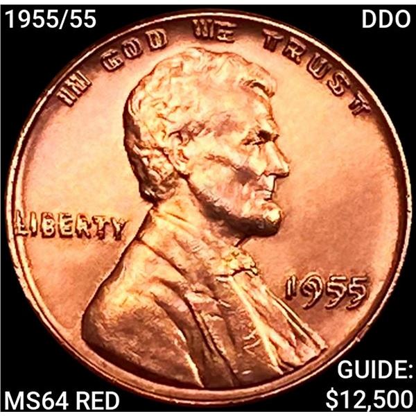 1955/55 DDO Wheat Cent CHOICE BU RD
