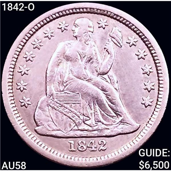 1842-O Seated Liberty Dime CHOICE AU