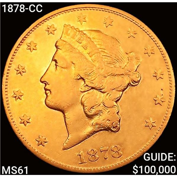 1878-CC $20 Gold Double Eagle UNCIRCULATED