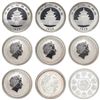 1990-2018 Varied Foreign Silver 1oz Coins [9 Coins]