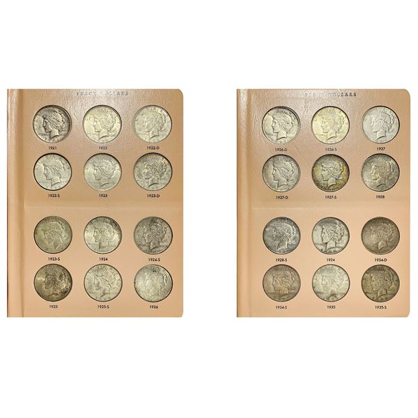 1921-1935 Complete Silver Peace Dollar Set [24 Coins]