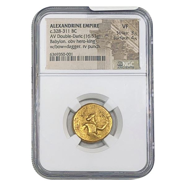 Alexandrine c.328-311 BC Gold Double-Daric NGC VF