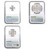 Image 2 : 780-1985 [3] World Silver Coin Lot NGC MS66
