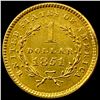 Image 2 : 1851 $1 Liberty Head Gold Dollar UNCIRCULATED