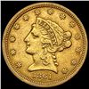 Image 1 : 1861 Liberty Head Quarter Eagle CLOSELY UNCIRCULATED