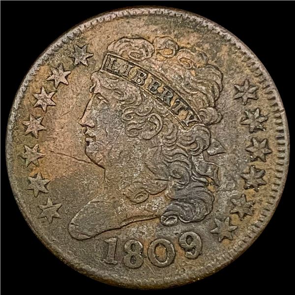 1809 Classic Head Half Cent NEARLY UNCIRCULATED