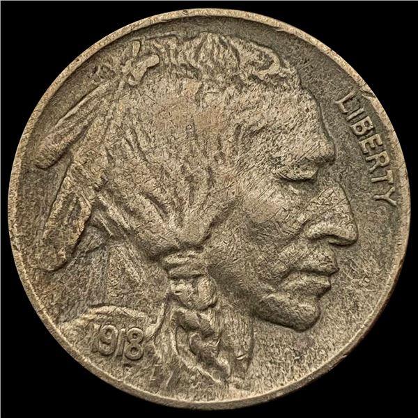 1918-D Buffalo Nickel LIGHTLY CIRCULATED