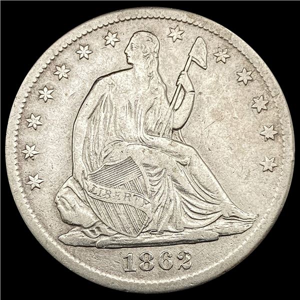 1862-S Seated Liberty Half Dollar NEARLY UNCIRCULATED