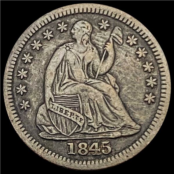 1845 Seated Liberty Half Dime NEARLY UNCIRCULATED
