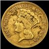 1854 $3 Indian Princess Head Gold LIGHTLY CIRCULATED