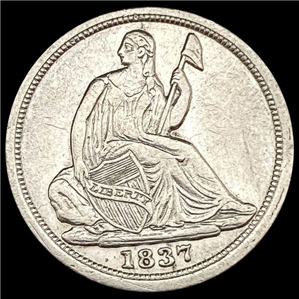 1837 Seated Liberty Half Dime CHOICE AU