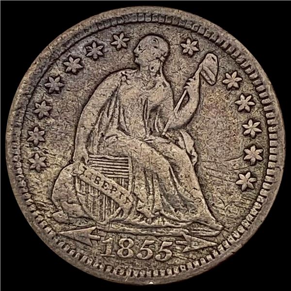 1855-O Seated Liberty Half Dime NEARLY UNCIRCULATED