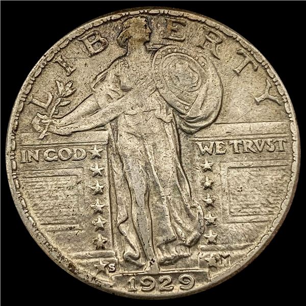 1929-S Standing Liberty Quarter LIGHTLY CIRCULATED