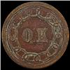 This is a Civil War token with "O.K." an CLOSELY UNCIRCULATED