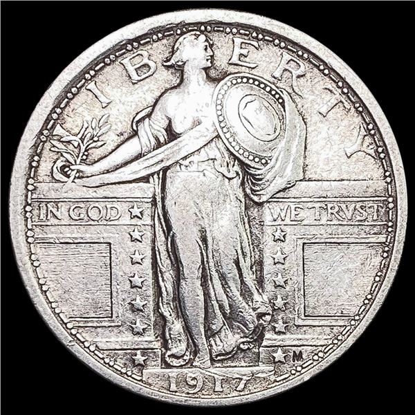 1917 T1 Standing Liberty Quarter CLOSE UNC