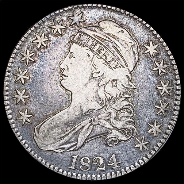 1824 Capped Bust Half Dollar NICELY CIRCULATED