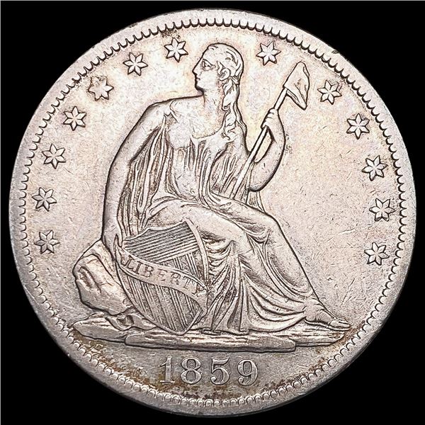 1859-S Seated Liberty Half Dollar LIGHTLY CIRCULATED