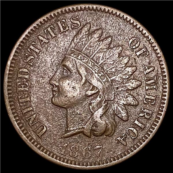 1867 Indian Head Cent NEARLY UNCIRCULATED