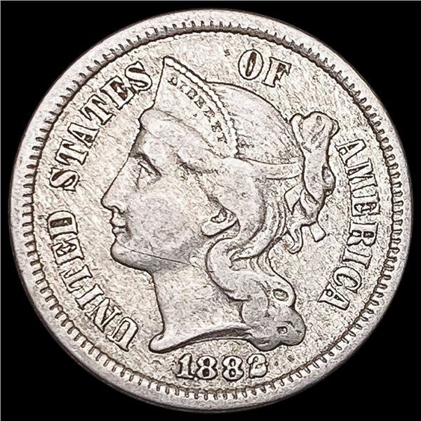 1882 Three-Cent Nickel LIGHTLY CIRCULATED