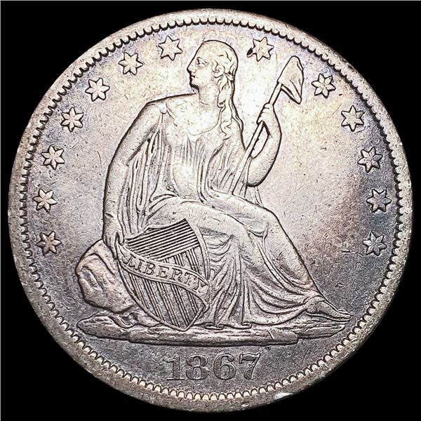 1867-S Seated Liberty Half Dollar LIGHTLY CIRCULATED