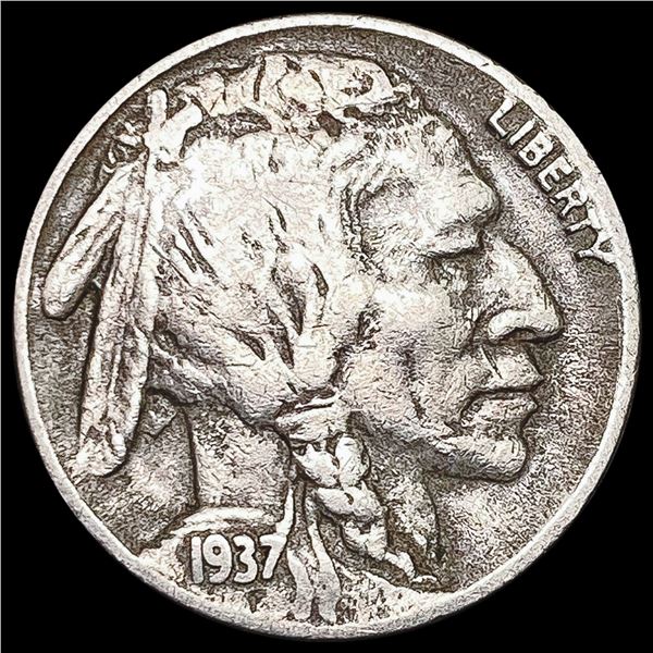 1937-D 3 Leg Buffalo Nickel LIGHT CIRC