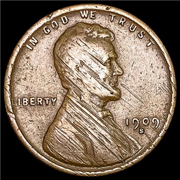 1909-S Lincoln Wheat Cent NICELY CIRCULATED