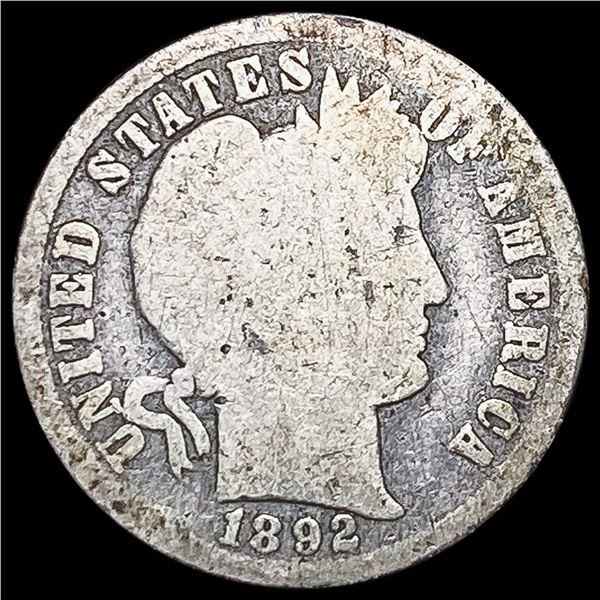 1892-O Barber Dime NICELY CIRCULATED