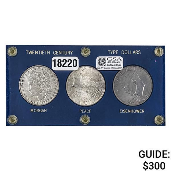 1883-1971 [3] $1 Morgan, Peace, Eisenhower