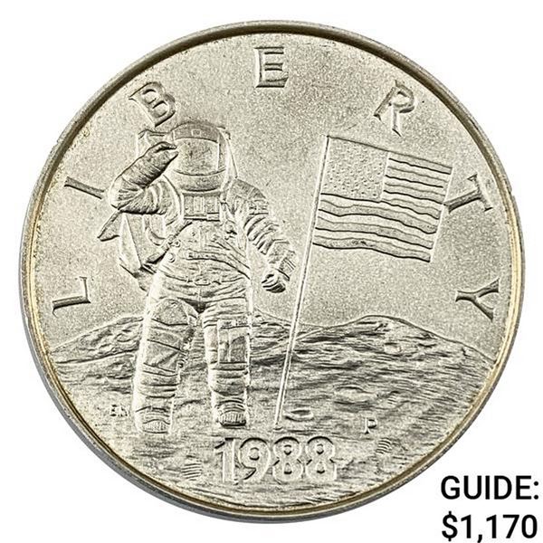 1988 Silver Young Astronauts coin 12 oz
