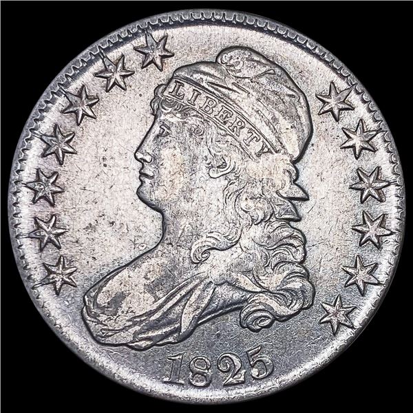 1825 Capped Bust Half Dollar LIGHTLY CIRCULATED