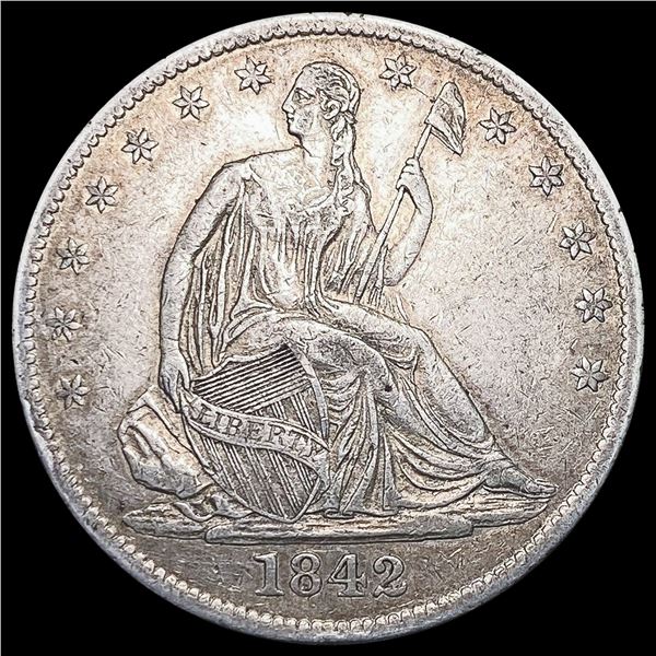 1842-O Seated Liberty Half Dollar LIGHTLY CIRCULATED