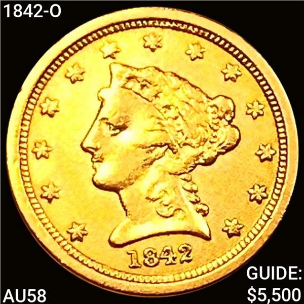 1842-O $2.50 Gold Quarter Eagle CHOICE AU