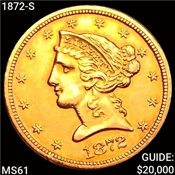 1872-S $5 Gold Half Eagle UNCIRCULATED