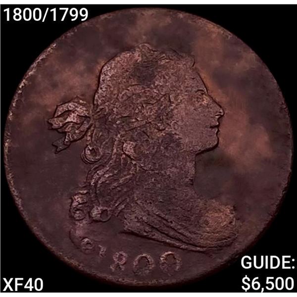 1800/1799 Draped Bust Large Cent NEARLY UNCIRCULATED