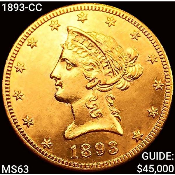 1893-CC $10 Gold Eagle CHOICE BU