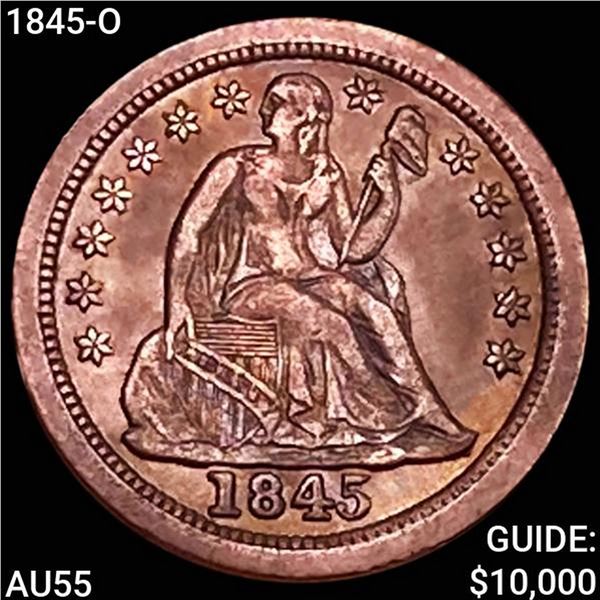 1845-O Seated Liberty Dime HIGH GRADE