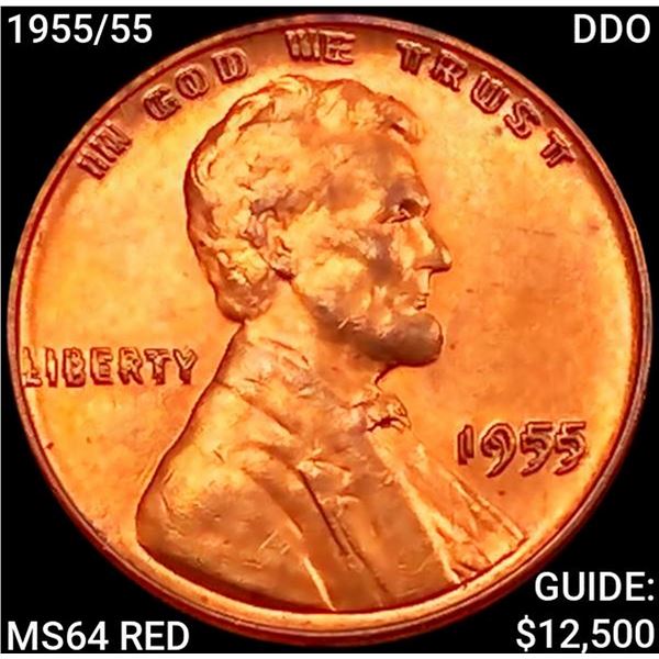 1955/55 DDO Wheat Cent CHOICE BU RD