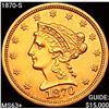 Image 1 : 1870-S $2.50 Gold Quarter Eagle CHOICE BU+